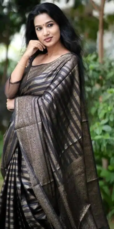 KP 5084 Black Color Soft Lichi Silk Jacquard Work On All Over Saree Casual, Wedding, Festive, Events . Expected Delivery 4-6 Working Days @1399/- only | Sarees, Bollywood Sarees, Creative Sarees, Designer Sarees, Embroidered Sarees, Ethnic Saree, Modern Digital sarees, Party Wear Sarees