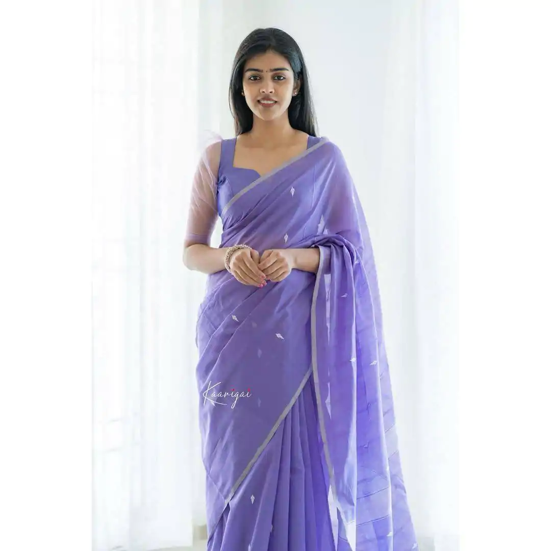 KP 5063 Purple Color Soft Lilan Cotton Rich Pallu & Jacquard Work Saree Casual, Wedding, Festive, Events . Expected Delivery  4-6 Working Days @1349/- only                                                                                                                                             | Sarees, Bollywood Sarees, Creative Sarees, Designer Sarees, Embroidered Sarees, Ethnic Saree, Modern Digital sarees, Party Wear Sarees
