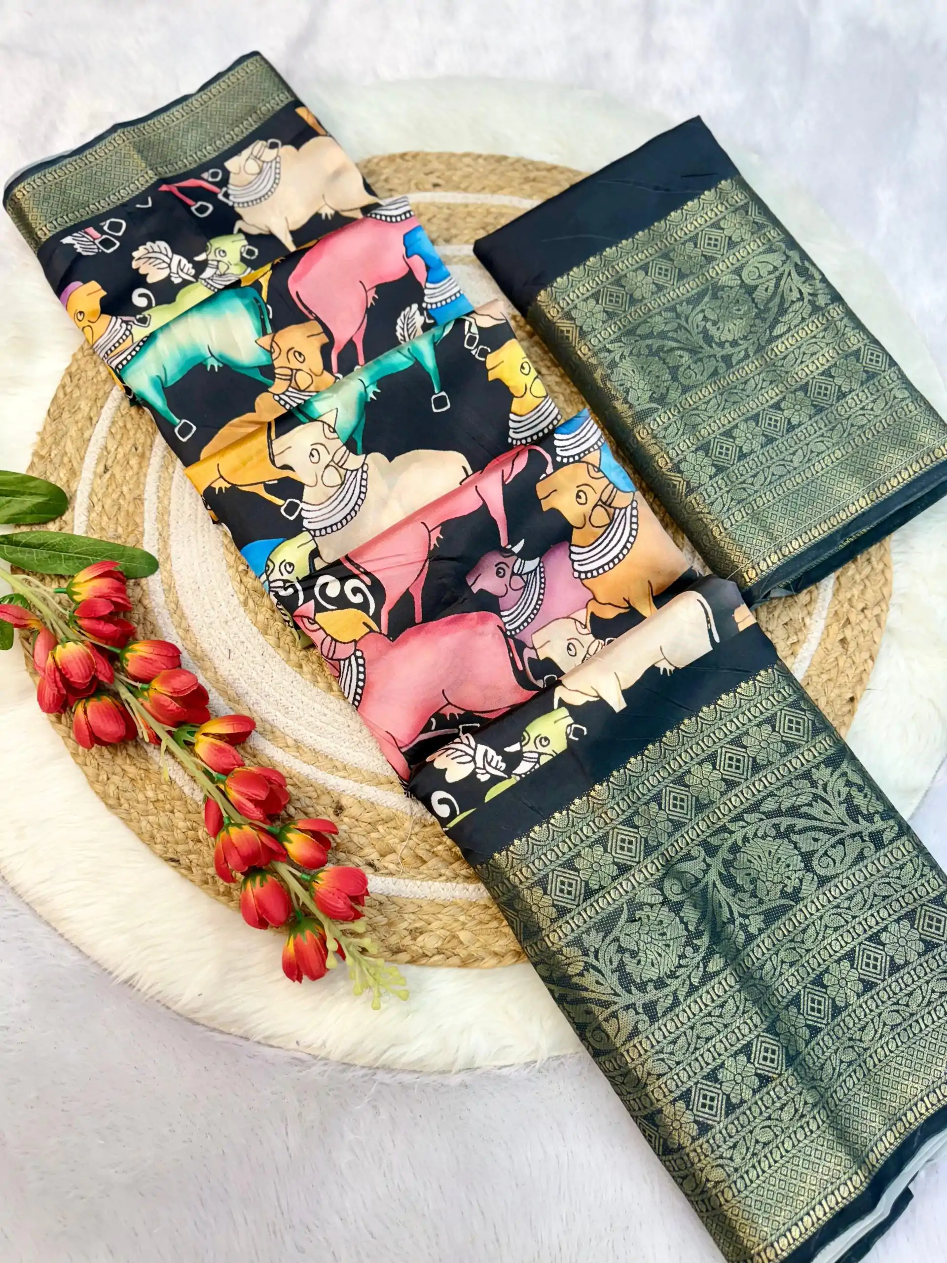 MS Kalamkari Black Color Jacquard Dola Silk With Kalamkari Print Saree Casual, Wedding, Festive, Events . Expected Delivery  4-6 Working Days @1549/- only | Sarees, Bollywood Sarees, Creative Sarees, Designer Sarees, Embroidered Sarees, Ethnic Saree, Modern Digital sarees, Party Wear Sarees