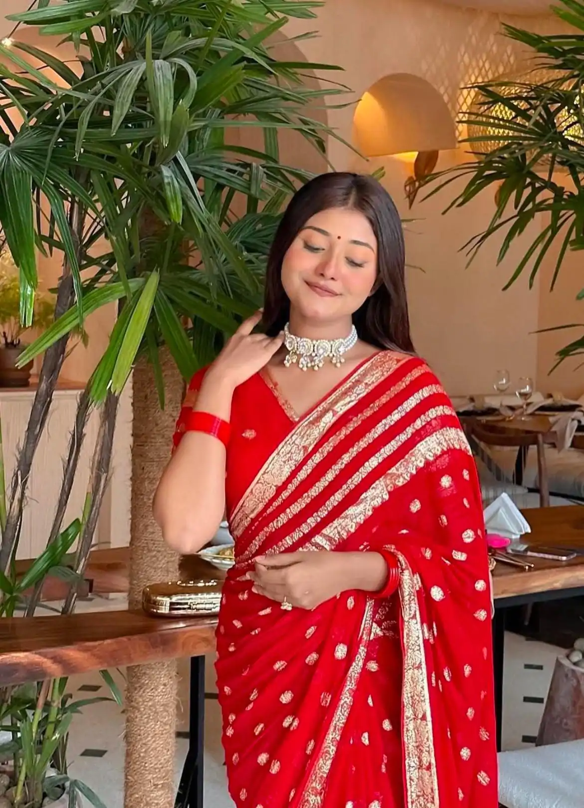 MS Pani Red Color Viscose Georgette With Pure Jacquard Zari Saree Casual, Wedding, Festive, Events . Expected Delivery  4-6 Working Days @1599/- only | Sarees, Bollywood Sarees, Creative Sarees, Designer Sarees, Embroidered Sarees, Ethnic Saree, Modern Digital sarees, Party Wear Sarees