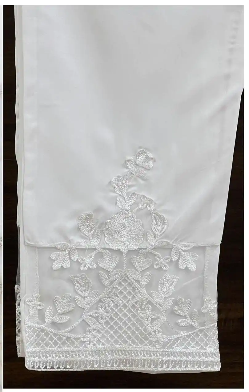 Superb Pink Color Georgette and Heavy Embroidery work Kurti With Pant