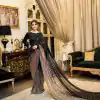 DF 3407 Black color Dual Sequins 3MM & 5MM Embroidery Sequins Work Saree Casual, Wedding, Festive, Events . Expected Delivery  4-6 Working Days @1749/- only | Sarees, Bollywood Sarees, Creative Sarees, Designer Sarees, Embroidered Sarees, Ethnic Saree, Modern Digital sarees, Party Wear Sarees