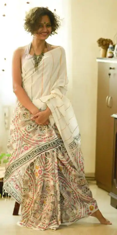 Wonderful White Color Heavy Dola Silk Digital Print Saree