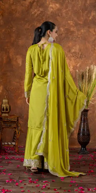 AD 191 Green Color Chinon Silk Embroidery 3mm Sequence Coding Dori Work Salwar Suit , Wedding, Party, Festive, Events Etc.4-6 Working Days@ 2049/-only | Jump Suits, Salwar suit, Casual Suits, Creative suits, Designer Suits, Palazzo Suits, Party Wear Suits, Patiala Suits, Straight Suits