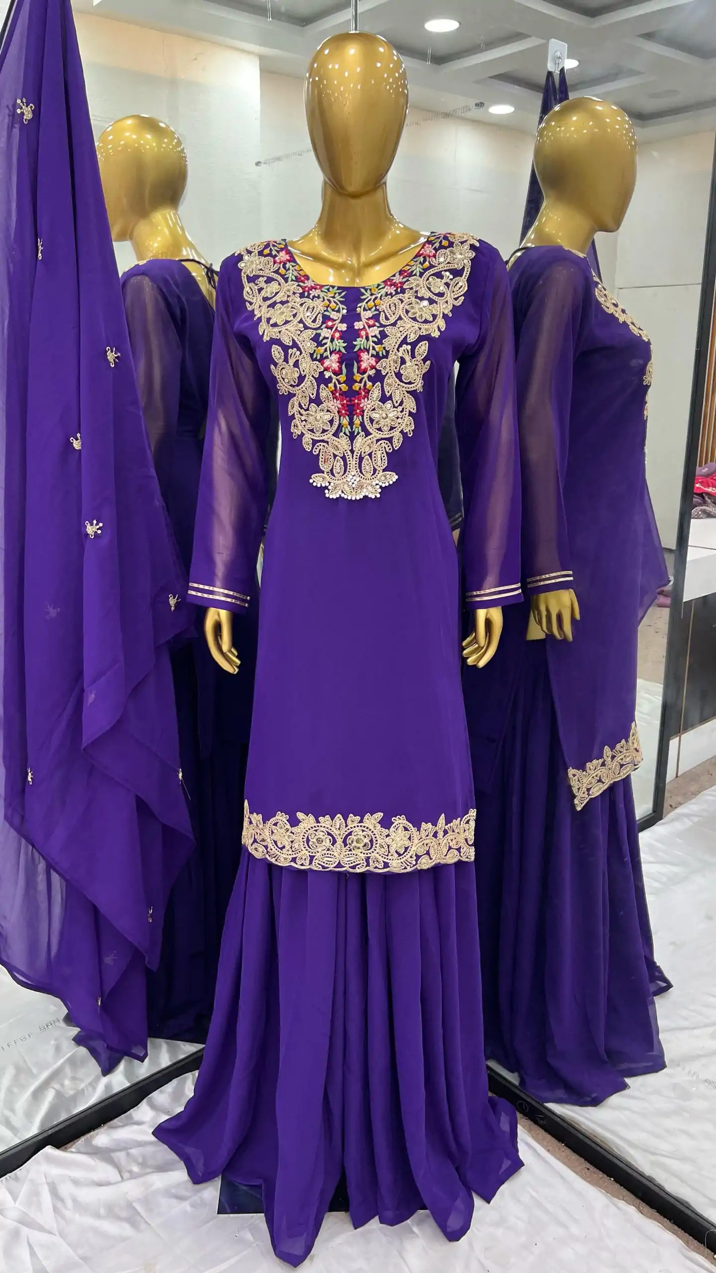 ZSR 3108 Violet Faux Georgette With 5mm Embroidery Sequence Work Salwar Suit Casual, Wedding, Party, Festive, Events Etc.4-6 Working Days@ 1899/-only | Jump Suits, Salwar suit, Casual Suits, Creative suits, Designer Suits, Palazzo Suits, Party Wear Suits, Patiala Suits, Straight Suits