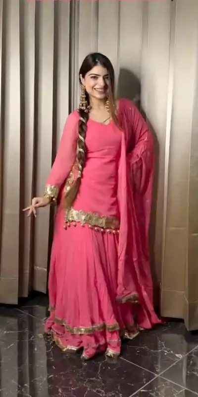 Amazing Pink Color Chinon Silk 5mm Embroidery Sequence Work Salwar Suit