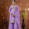AD 191 Purple Color Chinon Silk Embroidery 3mm Sequence Coding Dori Work Salwar Suit , Wedding, Party, Festive, Events Etc.4-6 Working Days@ 2049/-only | Jump Suits, Salwar suit, Casual Suits, Creative suits, Designer Suits, Palazzo Suits, Party Wear Suits, Patiala Suits, Straight Suits
