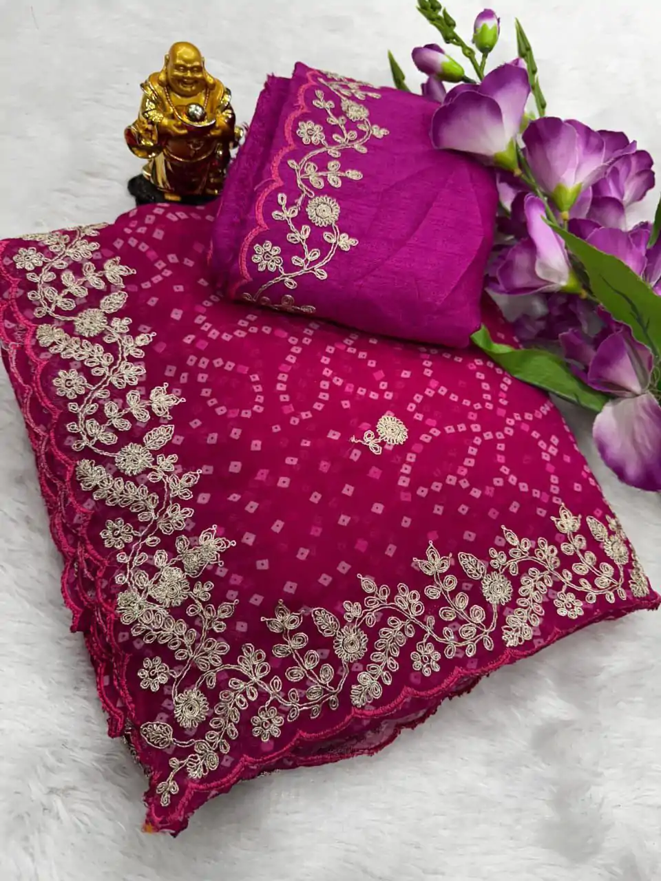 DS Bandhni Pink Color Georgette Bandhni Print With Sober Pita Work Embroidery Saree , Wedding, Festive, Events . Expected Delivery  4-6 Working Days @1849/-                                                                                                                                         | Sarees, Bollywood Sarees, Creative Sarees, Designer Sarees, Embroidered Sarees, Ethnic Saree, Modern Digital sarees, Party Wear Sarees