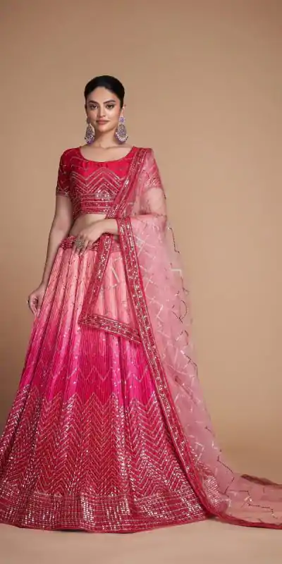RC 266 Red Color Chinon Embroidery and Sequins Lehenga Choli Wedding, Party, Festive, Events Etc. Delivery 4-6 Working Days Rs 2399 | Lehenga, Bollywood Lehenga, Creative Lehenga, Designer Lehenga, Embroidered Lehenga, Party Wear Lehenga