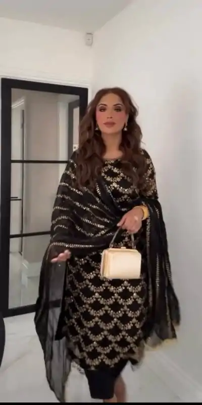 VLM 261 Black Color Faux Georgette With With Embroidery Moti Lace Work Salwar Suit Casual, Wedding, Party, Festive, Events Etc.4-6 Working Days@ 1999/-only | Jump Suits, Salwar suit, Casual Suits, Creative suits, Designer Suits, Palazzo Suits, Party Wear Suits, Patiala Suits, Straight Suits