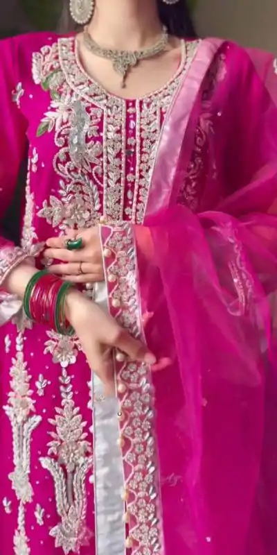  LG 1919 Pink Color Fox Georgette With Sequence Embroidery Work Pari Lace Salwar Suit , Wedding, Party, Festive, Events Etc.4-6 Working Days@ 1999/-only | Jump Suits, Salwar suit, Casual Suits, Creative suits, Designer Suits, Palazzo Suits, Party Wear Suits, Patiala Suits, Straight Suits