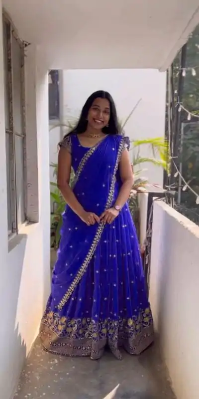 RC 269 Royal Blue Color Georgette Embroidery And Sequins Work Lehenga Choli Wedding, Party, Festive, Events Etc. Delivery 4-6 Working Days Rs 1999 | Lehenga, Bollywood Lehenga, Creative Lehenga, Designer Lehenga, Embroidered Lehenga, Party Wear Lehenga