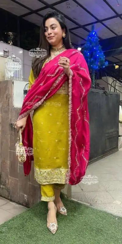 BE G82 Mahandi Chinon With Embroidery Work Salwar Suit Casual, Wedding, Party, Festive, Events Etc.4-6 Working Days@1849/-only | Jump Suits, Salwar suit, Casual Suits, Creative suits, Designer Suits, Palazzo Suits, Party Wear Suits, Patiala Suits, Straight Suits