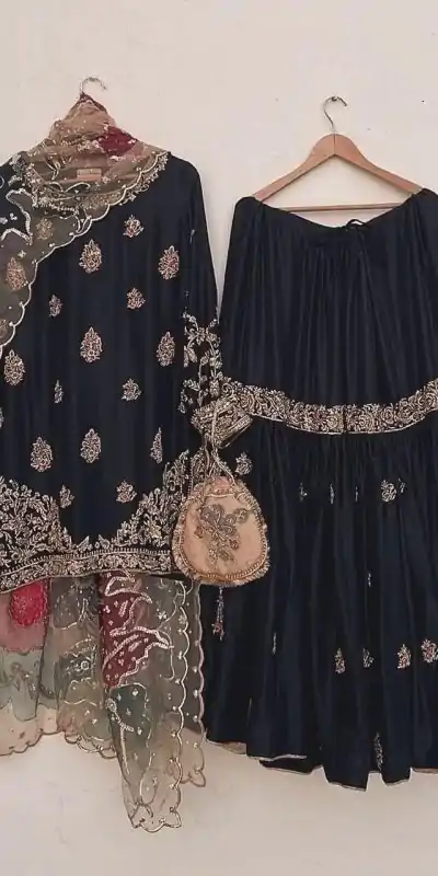 LG 1887 Black Color Chinnon Sequences Embroidery Work Salwar Suit Casual, Wedding, Party, Festive, Events Etc.4-6 Working Days@ 2399/-only | Jump Suits, Salwar suit, Casual Suits, Creative suits, Designer Suits, Palazzo Suits, Party Wear Suits, Patiala Suits, Straight Suits