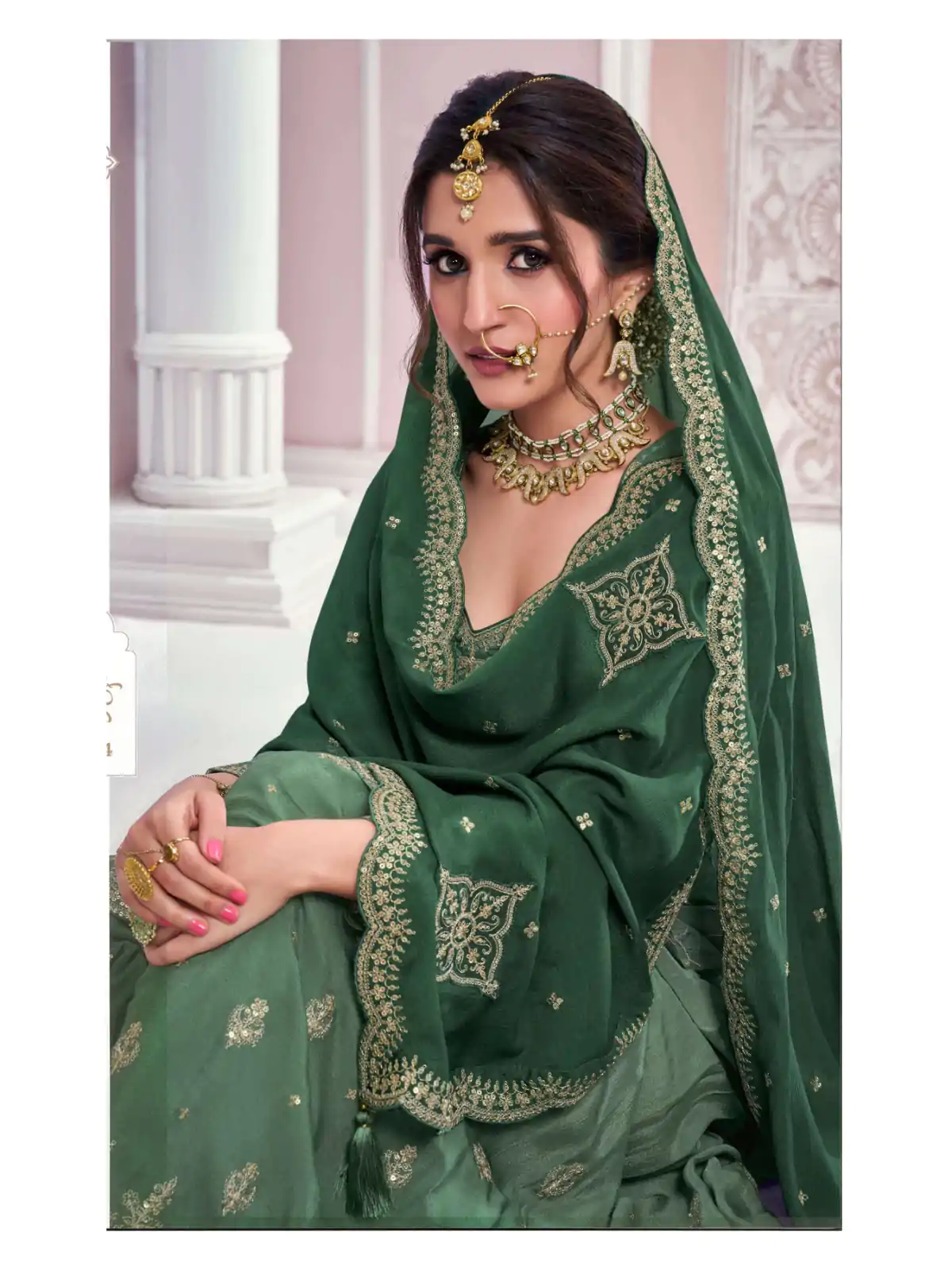 FC 69541 Green Color Chinon Multi Coding Work Salwar Suit Casual, Wedding, Party, Festive, Events Etc.4-6 Working Days@ 2749/-only | Jump Suits, Salwar suit, Casual Suits, Creative suits, Designer Suits, Palazzo Suits, Party Wear Suits, Patiala Suits, Straight Suits
