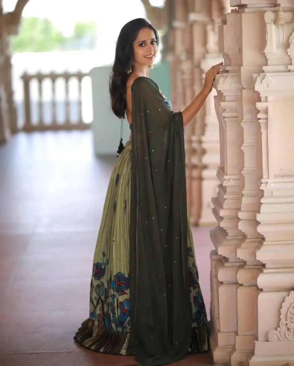 Pista Chant Crepe Print Lehenga Choli - Image 2