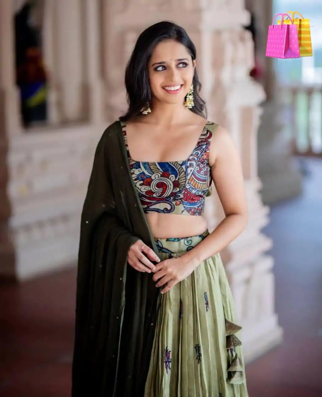 Pista Chant Crepe Print Lehenga Choli - Image 3