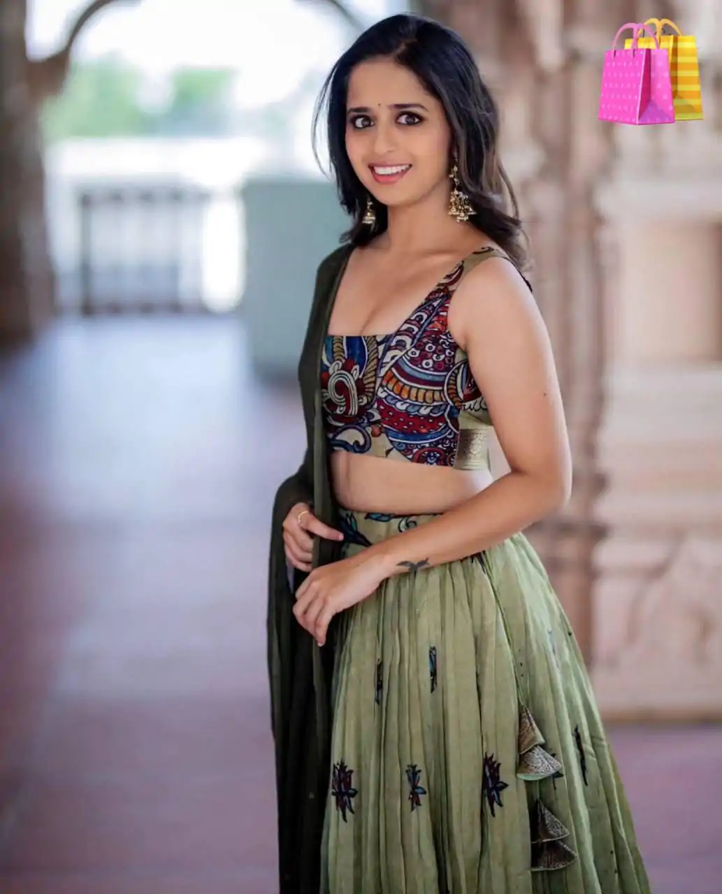 Pista Chant Crepe Print Lehenga Choli - Image 4