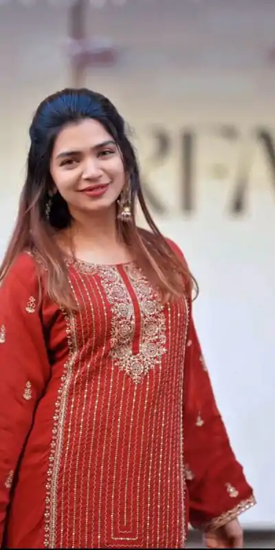 VLM 268 Red Color Georgette With Embroidery Work Salwar Suit Casual, Wedding, Festive, Events . Expected Delivery  4-6 Working Days @2099/- only      | Jump Suits, Salwar suit, Casual Suits, Creative suits, Designer Suits, Palazzo Suits, Party Wear Suits, Patiala Suits, Straight Suits