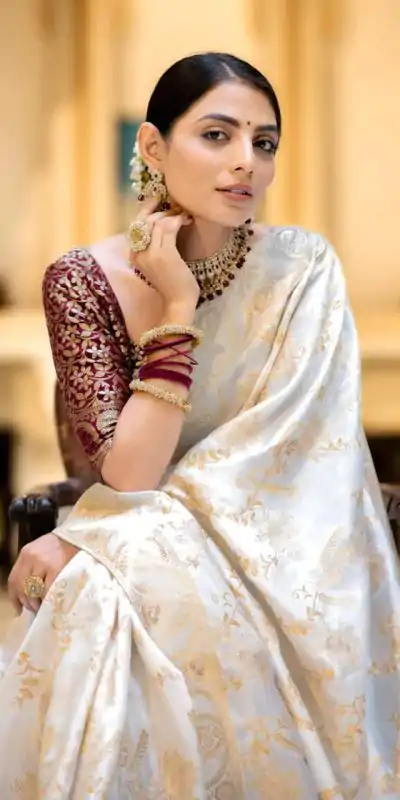 MB 494 White Color Soft Litchi Silk All Over Weaving Saree Casual, Wedding, Festive, Events . Expected Delivery  4-6 Working Days @1199/- only                                                                                                                                             | Sarees, Bollywood Sarees, Creative Sarees, Designer Sarees, Embroidered Sarees, Ethnic Saree, Modern Digital sarees, Party Wear Sarees