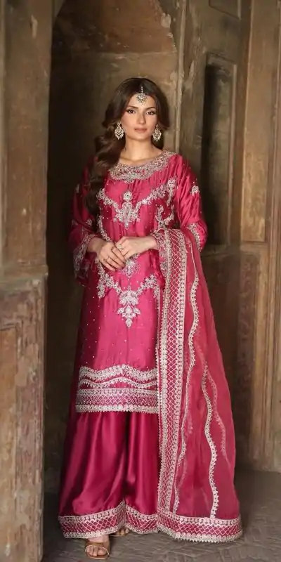 SRK 5251 Rani Pink Color Chinnon Silk Sequence Work Salwar Suit Salwar Suit Casual, Wedding, Festive, Events . Expected Delivery  4-6 Working Days @2149/- | Jump Suits, Salwar suit, Casual Suits, Creative suits, Designer Suits, Palazzo Suits, Party Wear Suits, Patiala Suits, Straight Suits