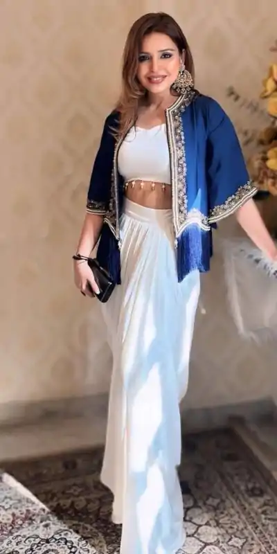 LG 1930 White Color Crape Silk Moti Lace On Blouse Dhoti Suit Casual, Wedding, Festive, Events . Expected Delivery 4-6 Working Days @2099/- only | Jump Suits, Salwar suit, Casual Suits, Creative suits, Designer Suits, Palazzo Suits, Party Wear Suits, Patiala Suits, Straight Suits