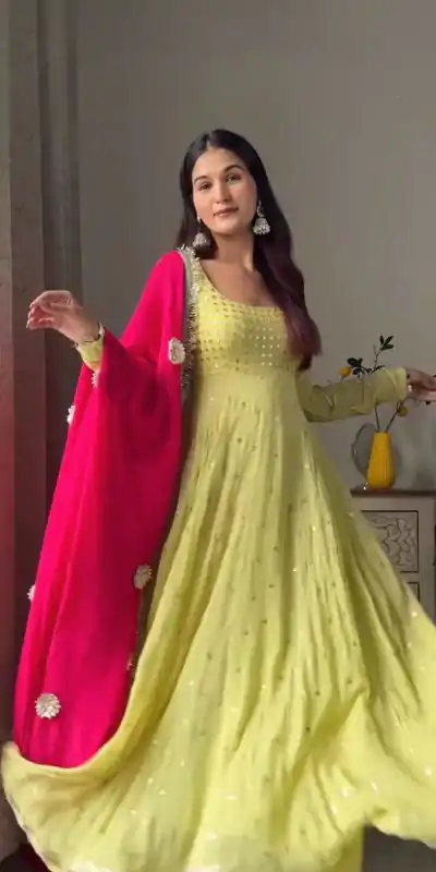 RTC 5851 Pista Color Foix Georgette Thread With Sequence Salwar Suit Casual, Wedding, Festive, Events . Expected Delivery  4-6 Working Days @2049/- only      | Jump Suits, Salwar suit, Casual Suits, Creative suits, Designer Suits, Palazzo Suits, Party Wear Suits, Patiala Suits, Straight Suits