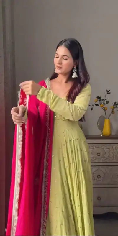 RTC 5851 Pista Color Foix Georgette Thread With Sequence Salwar Suit Casual, Wedding, Festive, Events . Expected Delivery  4-6 Working Days @2049/- only      | Jump Suits, Salwar suit, Casual Suits, Creative suits, Designer Suits, Palazzo Suits, Party Wear Suits, Patiala Suits, Straight Suits