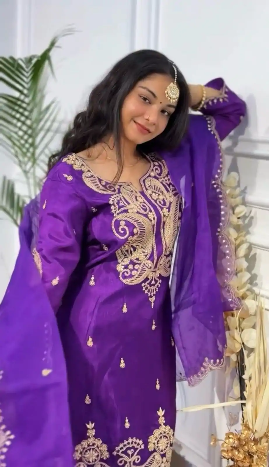 VLM 269 Purple Color Chinon Silk Embroidery Work Salwar Suit Casual, Wedding, Festive, Events . Expected Delivery  4-6 Working Days @2099/- only      | Jump Suits, Salwar suit, Casual Suits, Creative suits, Designer Suits, Palazzo Suits, Party Wear Suits, Patiala Suits, Straight Suits