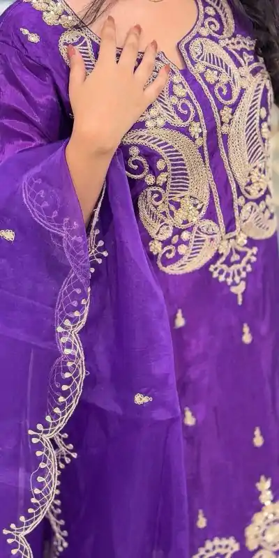 VLM 269 Purple Color Chinon Silk Embroidery Work Salwar Suit Casual, Wedding, Festive, Events . Expected Delivery  4-6 Working Days @2099/- only      | Jump Suits, Salwar suit, Casual Suits, Creative suits, Designer Suits, Palazzo Suits, Party Wear Suits, Patiala Suits, Straight Suits