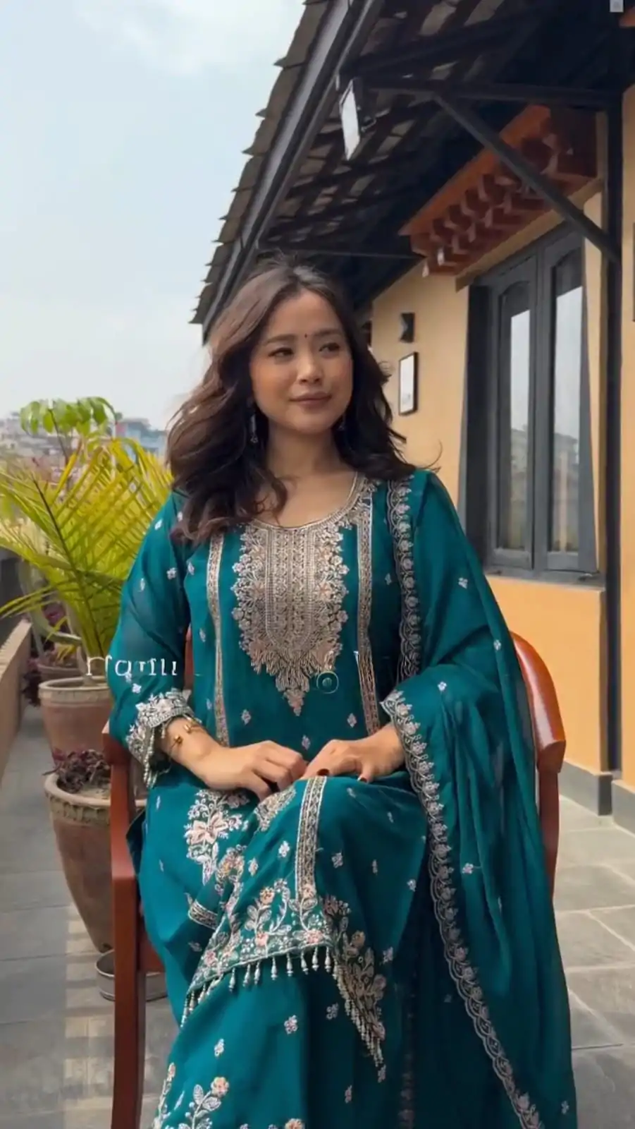 DC G90 Blue Chinon Chinon Embroidery Work Fancy Moti lace Salwar Suit Casual, Wedding, Festive, Events . Expected Delivery  4-6 Working Days @2049/- only      | Jump Suits, Salwar suit, Casual Suits, Creative suits, Designer Suits, Palazzo Suits, Party Wear Suits, Patiala Suits, Straight Suits