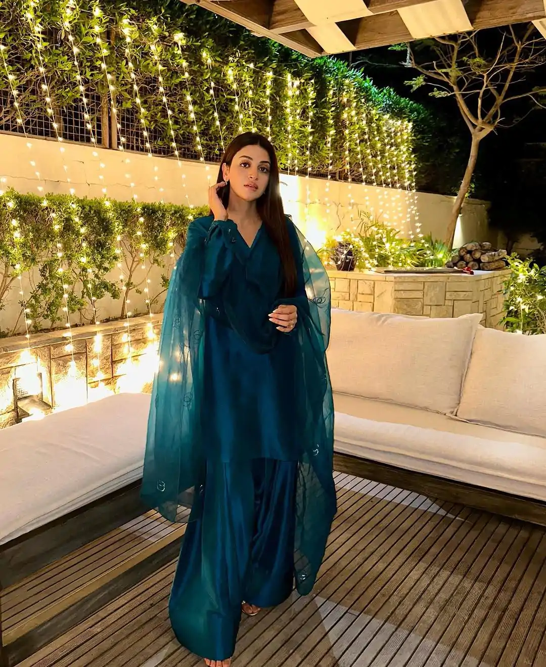 Fantastic Rama Blue Color Fendi Silk Salwar Suit
