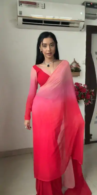 SC 226 Pink Red Color Soft Georgette Silk Ready To Wear Saree Casual, Wedding, Festive, Events . Expected Delivery 4-6 Working Days @1549/- only | Sarees, Bollywood Sarees, Creative Sarees, Designer Sarees, Embroidered Sarees, Ethnic Saree, Modern Digital sarees, Party Wear Sarees