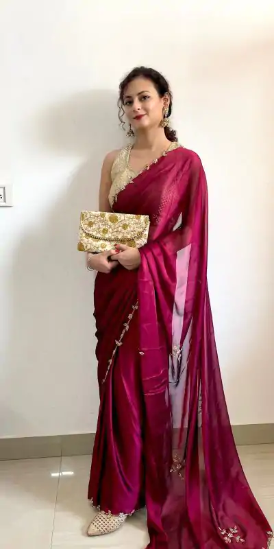  AC Resham Rani Pink Color Rangoli Silk Handwork Cutwork Pearl Saree Casual, Wedding, Festive, Events . Expected Delivery  4-6 Working Days @1999/- only                                                                                                                                             | Sarees, Bollywood Sarees, Creative Sarees, Designer Sarees, Embroidered Sarees, Ethnic Saree, Modern Digital sarees, Party Wear Sarees