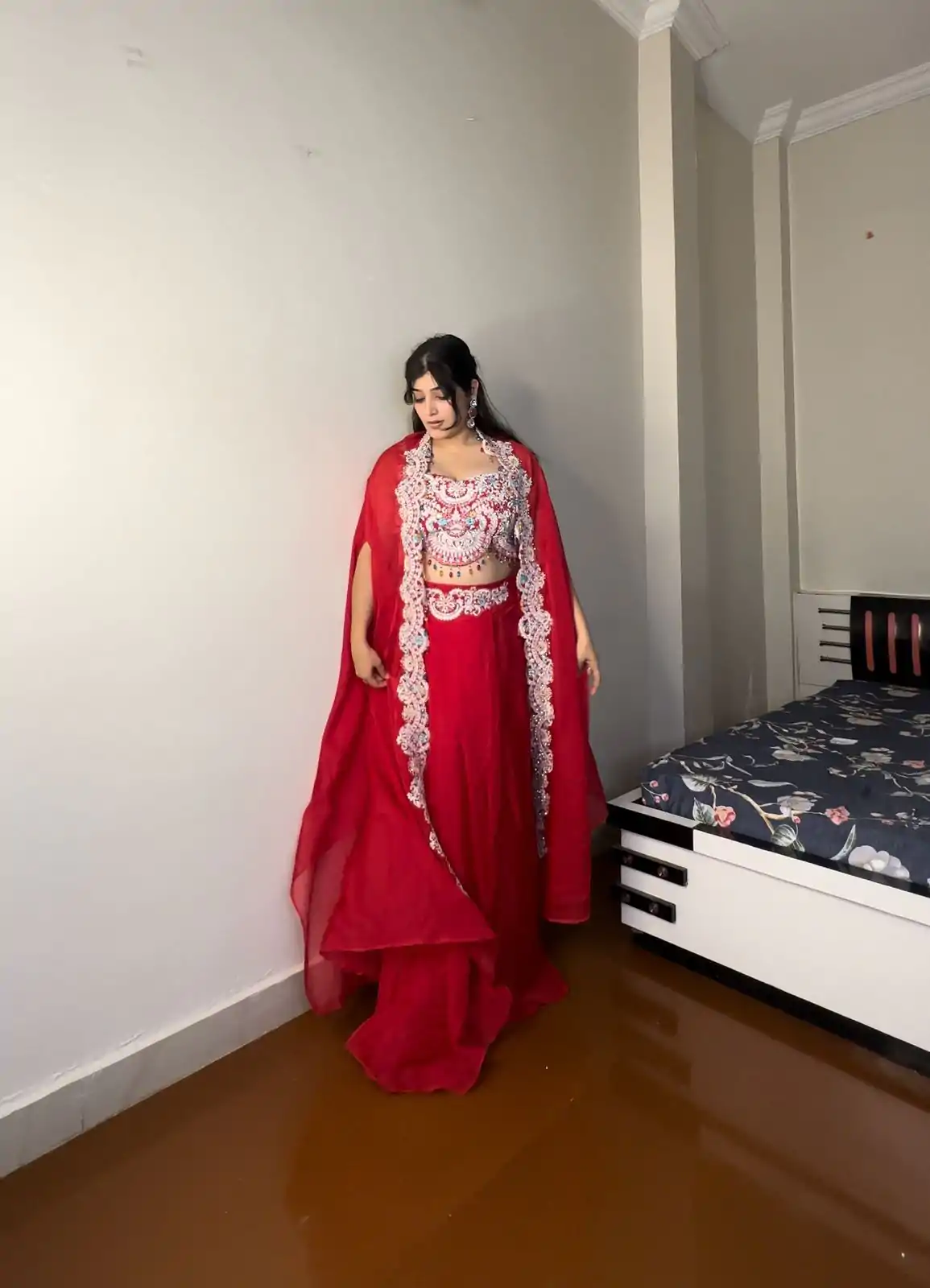 BE 338 Red Color Georgette Sequence Diamond Work Dhoti Suit Casual, Wedding, Festive, Events . Expected Delivery  4-6 Working Days @1999/- only      | Jump Suits, Salwar suit, Casual Suits, Creative suits, Designer Suits, Palazzo Suits, Party Wear Suits, Patiala Suits, Straight Suits