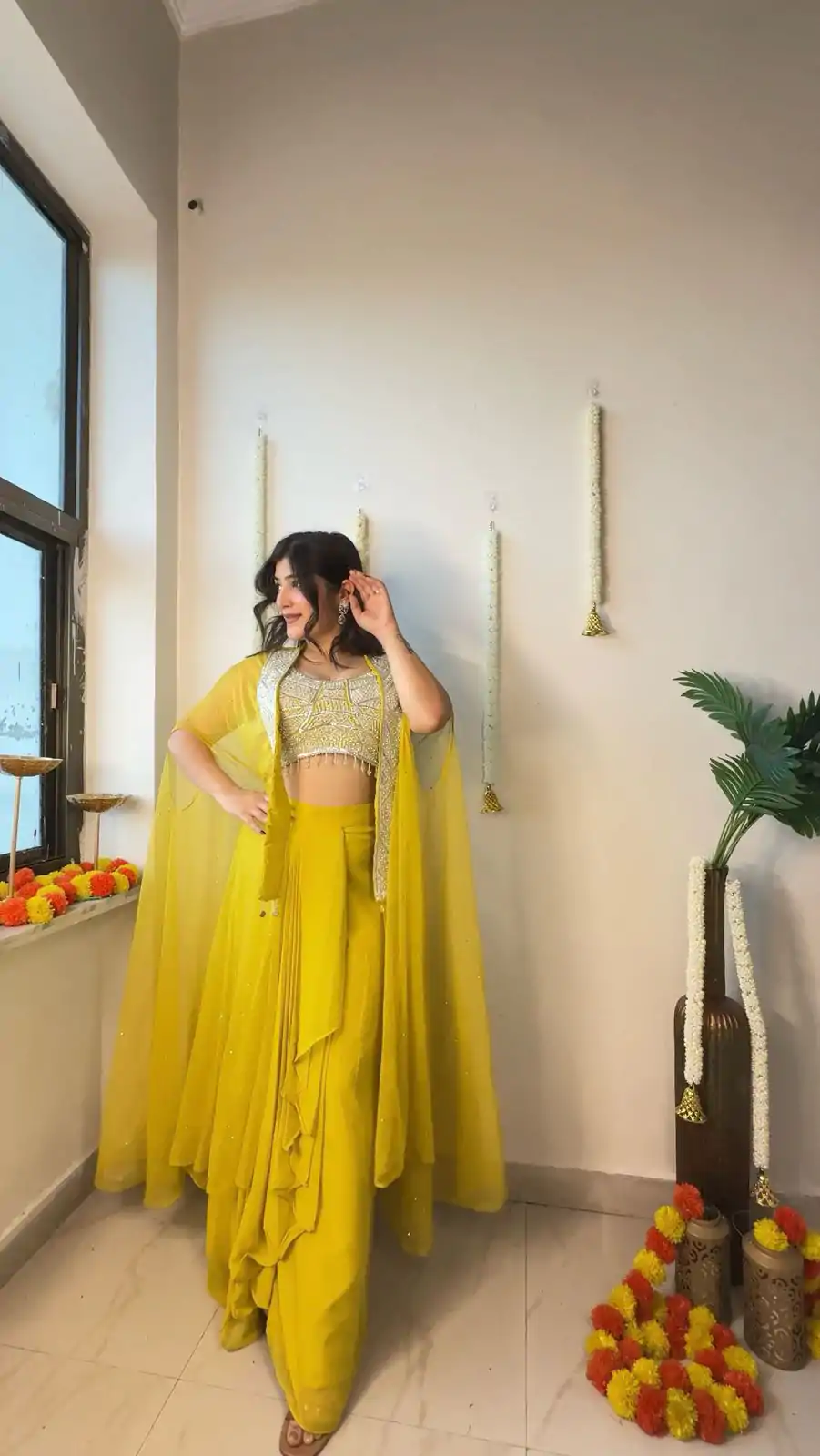 LG 1931 Yellow Color Georgette Sequence Work On Front Dhoti Suit Casual, Wedding, Festive, Events . Expected Delivery 4-6 Working Days @1999/- only | Jump Suits, Salwar suit, Casual Suits, Creative suits, Designer Suits, Palazzo Suits, Party Wear Suits, Patiala Suits, Straight Suits