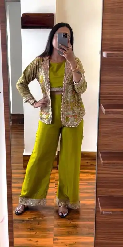 ST 1096 Light Yellow Color Chinon Embroidery Work With Moti Lace Salwar Suit Casual, Wedding, Festive, Events . Expected Delivery  4-6 Working Days @1999/-    | Jump Suits, Salwar suit, Casual Suits, Creative suits, Designer Suits, Palazzo Suits, Party Wear Suits, Patiala Suits, Straight Suits