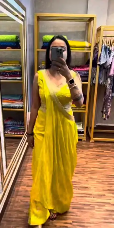 Lovely Yellow Color Chinon Embroidery Work Salwar Suit