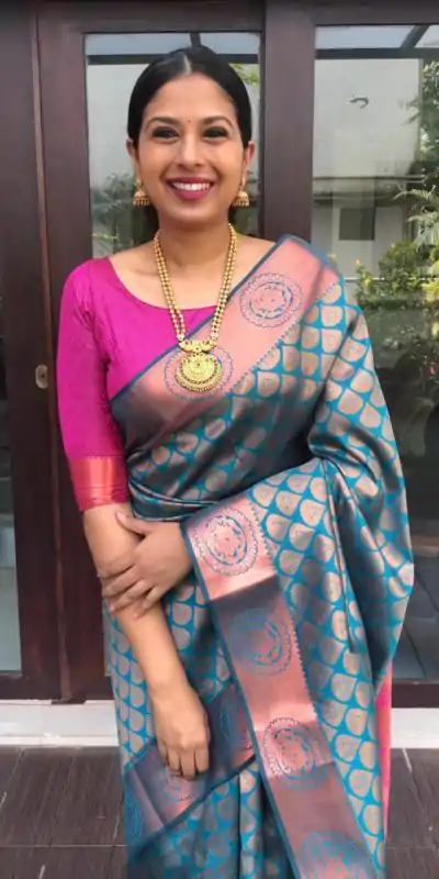 KP 4065 Blue Color Soft Litchi Silk jacquard Work On All Over Saree Casual, Wedding, Festive, Events . Expected Delivery  4-6 Working Days @1299/- only                                                                                                                                             | Sarees, Bollywood Sarees, Creative Sarees, Designer Sarees, Embroidered Sarees, Ethnic Saree, Modern Digital sarees, Party Wear Sarees