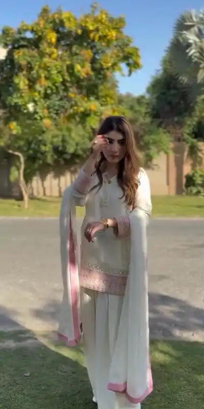 Nice White Color Roman Silk Sequence Embroidery Salwar Suit