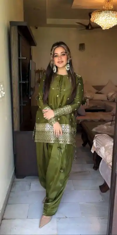 KD 1503 Green Color Japan Satin Silk Sequence Work Salwar Suit Casual, Wedding, Festive, Events . Expected Delivery  4-6 Working Days @1899/- only      | Jump Suits, Salwar suit, Casual Suits, Creative suits, Designer Suits, Palazzo Suits, Party Wear Suits, Patiala Suits, Straight Suits