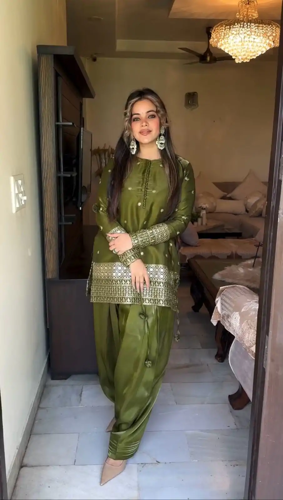 KD 1503 Green Color Japan Satin Silk Sequence Work Salwar Suit Casual, Wedding, Festive, Events . Expected Delivery  4-6 Working Days @1899/- only      | Jump Suits, Salwar suit, Casual Suits, Creative suits, Designer Suits, Palazzo Suits, Party Wear Suits, Patiala Suits, Straight Suits
