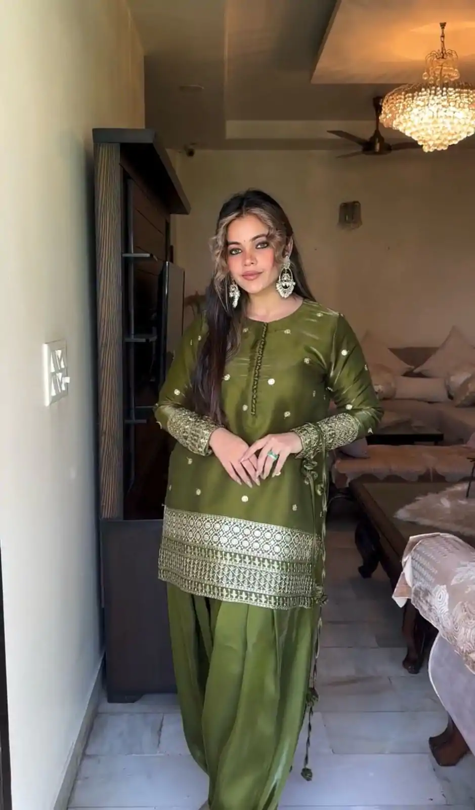 KD 1503 Green Color Japan Satin Silk Sequence Work Salwar Suit Casual, Wedding, Festive, Events . Expected Delivery  4-6 Working Days @1899/- only      | Jump Suits, Salwar suit, Casual Suits, Creative suits, Designer Suits, Palazzo Suits, Party Wear Suits, Patiala Suits, Straight Suits