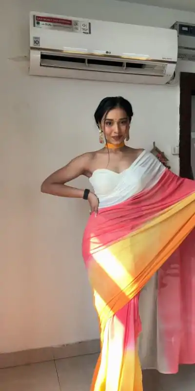 SC 234 Multi Color Soft Georgette Silk Ready To Wear Saree Casual, Wedding, Festive, Events . Expected Delivery  4-6 Working Days @1549/- only                                                                                                                                             | Sarees, Bollywood Sarees, Creative Sarees, Designer Sarees, Embroidered Sarees, Ethnic Saree, Modern Digital sarees, Party Wear Sarees