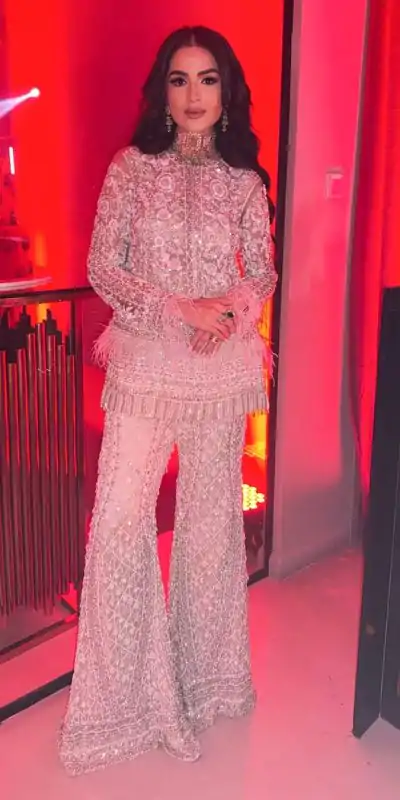 Perfect Pista Color Micro With Net Embroidered Belt Sequence Salwar Suit