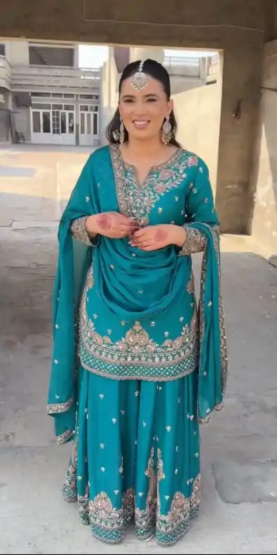 RTC 5852 Blue Color Chinon Silk Thread Sequence Work Salwar Suit Casual, Wedding, Festive, Events . Expected Delivery  4-6 Working Days @2099/- only      | Jump Suits, Salwar suit, Casual Suits, Creative suits, Designer Suits, Palazzo Suits, Party Wear Suits, Patiala Suits, Straight Suits