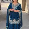 RTC 5852 Royal Blue Color Chinon Silk Thread Sequence Work Salwar Suit Casual, Wedding, Festive, Events . Expected Delivery  4-6 Working Days @2099/- only      | Jump Suits, Salwar suit, Casual Suits, Creative suits, Designer Suits, Palazzo Suits, Party Wear Suits, Patiala Suits, Straight Suits