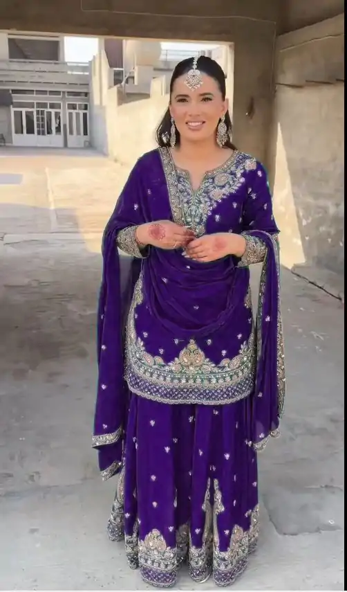 RTC 5852 Violet Color Chinon Silk Thread Sequence Work Salwar Suit Casual, Wedding, Festive, Events . Expected Delivery 4-6 Working Days @2099/- only | Jump Suits, Salwar suit, Casual Suits, Creative suits, Designer Suits, Palazzo Suits, Party Wear Suits, Patiala Suits, Straight Suits