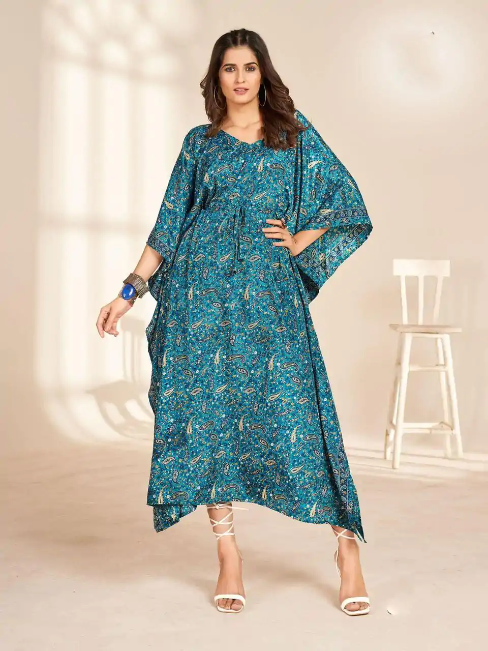 INLI Kaftan vol 2.0 Blue Color Heavy French Crape Print Kaftan Suit Casual, Wedding, Party, Festive, Events Etc.4-6 Working Days@ 1399/-only | Jump Suits, Salwar suit, Casual Suits, Creative suits, Designer Suits, Palazzo Suits, Party Wear Suits, Patiala Suits, Straight Suits