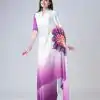 ST 1102 Purple White Color Japan Satin Digital Print Work Saree Casual, Wedding, Festive, Events . Expected Delivery  4-6 Working Days @1849/- only      | Sarees, Bollywood Sarees, Creative Sarees, Designer Sarees, Embroidered Sarees, Ethnic Saree, Modern Digital sarees, Party Wear Sarees